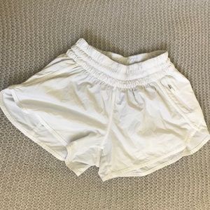 White Lululemon Tracker Shorts
